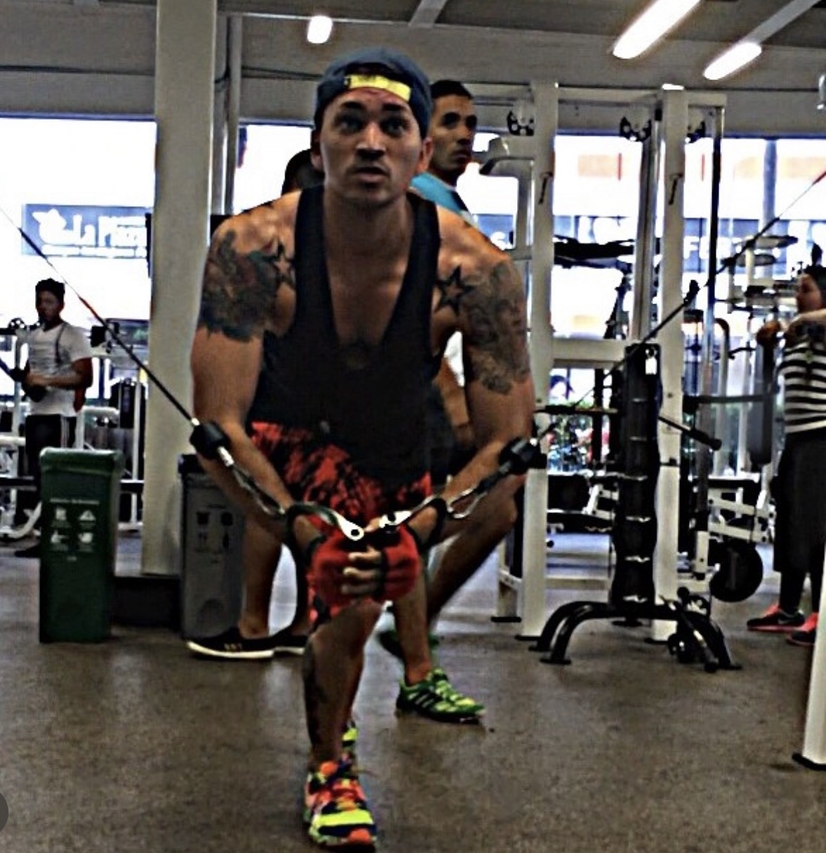 Jotik Serje training during an earlier stage of his fitness journey