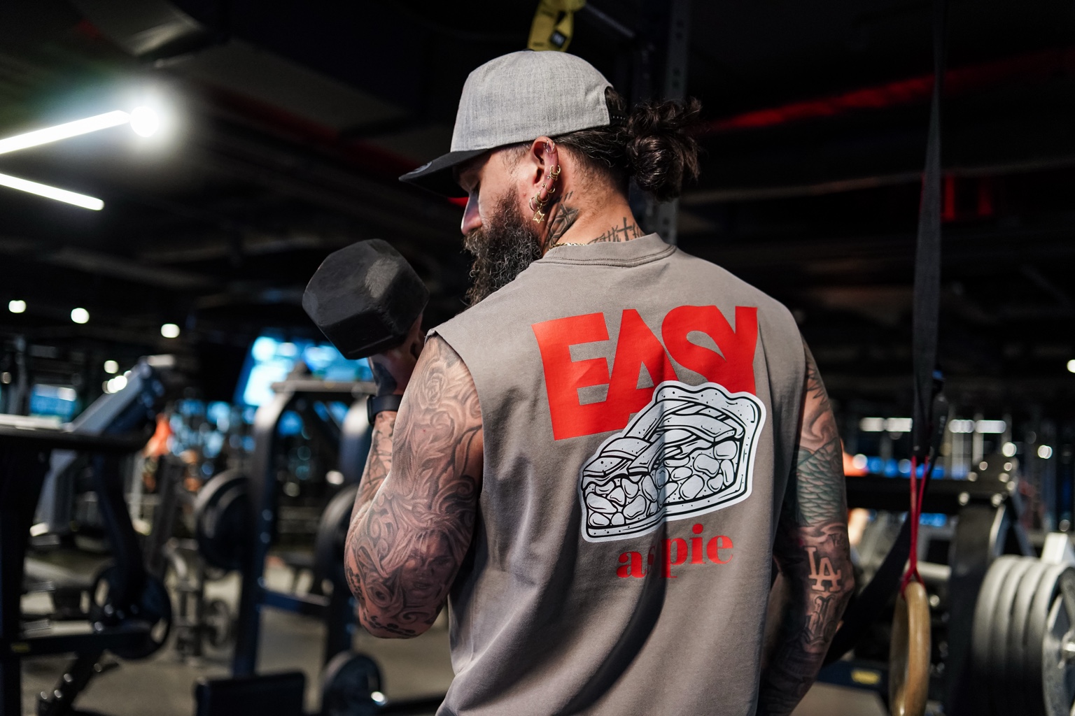 Jotik wearing EZ apparel while training