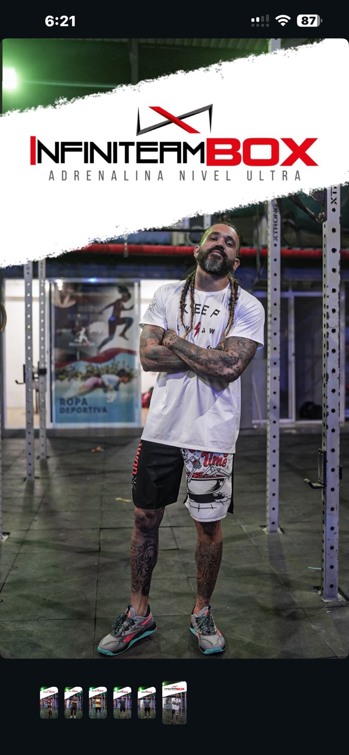 Jotik Serje in a strength training gym during an earlier chapter of his coaching career
