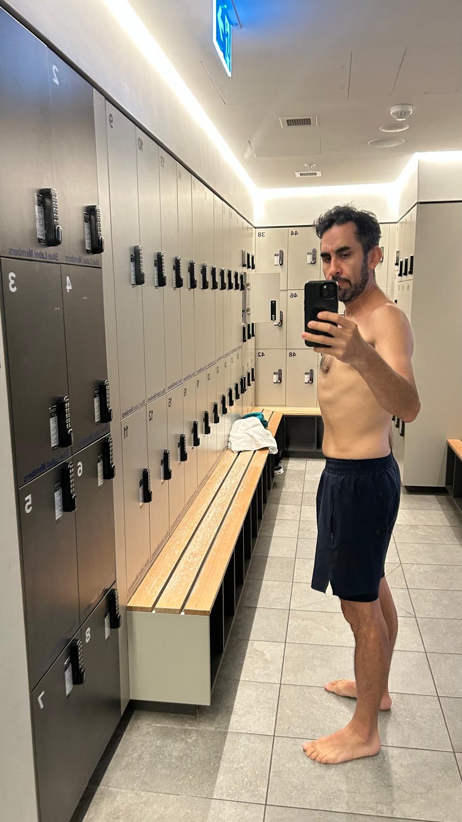 Gerardo side view after six months of personal training