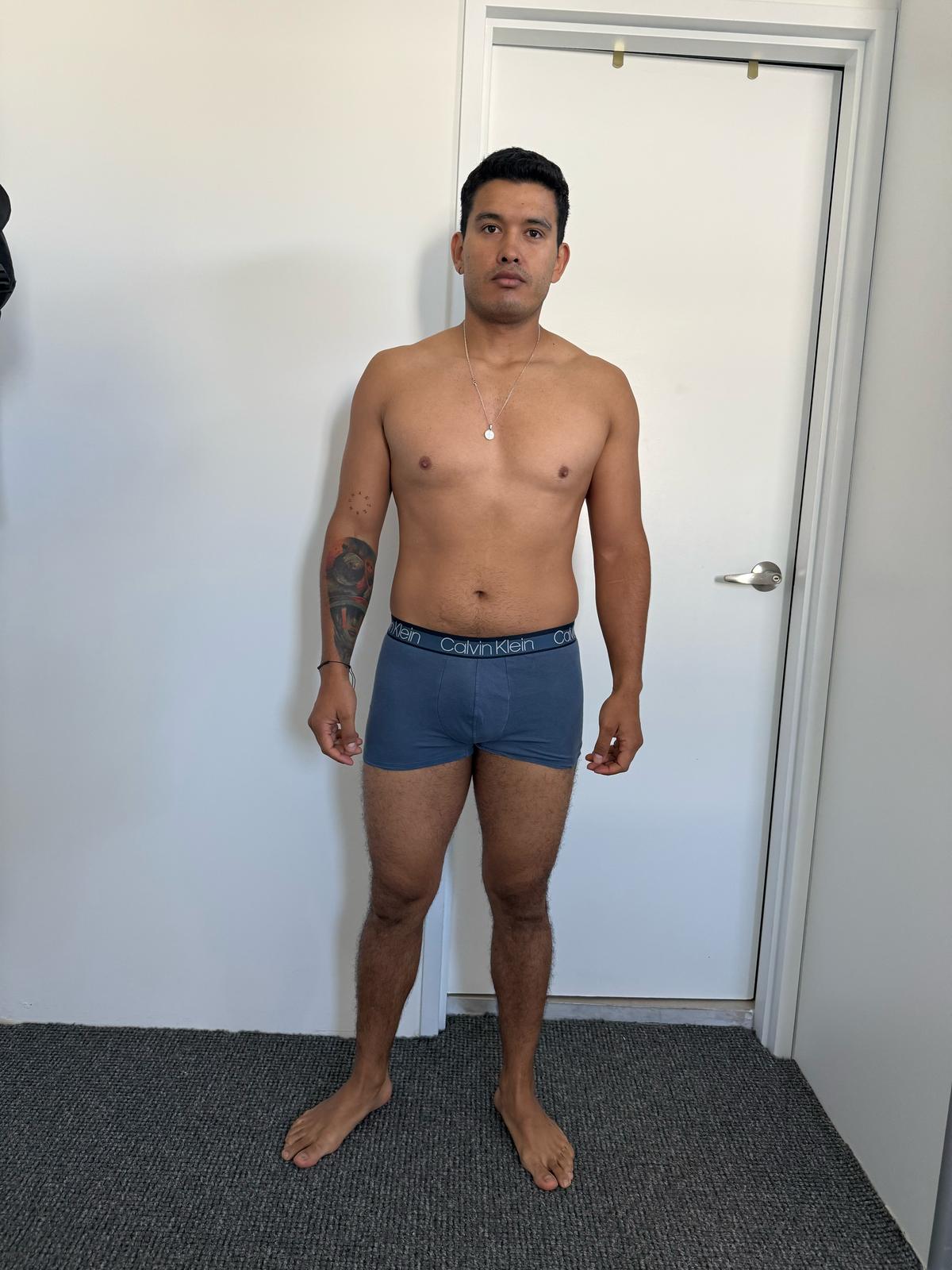 Juan David after two months of personal training and nutrition coaching